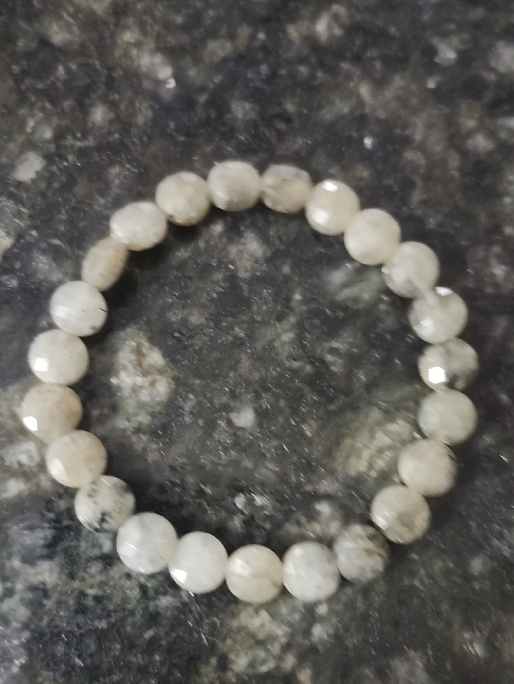 Handmade Faceted Labradorite Beaded Bracelet